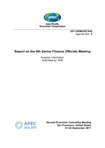 2011/SOM3/EC/042 Agenda Item: 8 Report on the 9th Senior