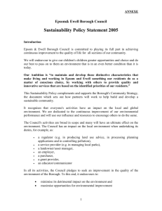 Draft Sustainability Policy Statement