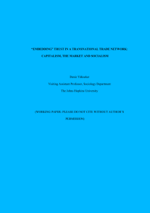 “Embedding” Trust in a Transnational Trade Network: Capitalism