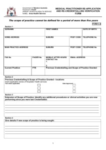 Form 4.4 - Application Reappointment and Recredentialling