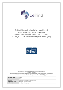 User Guide - Cellfind Messaging Portal