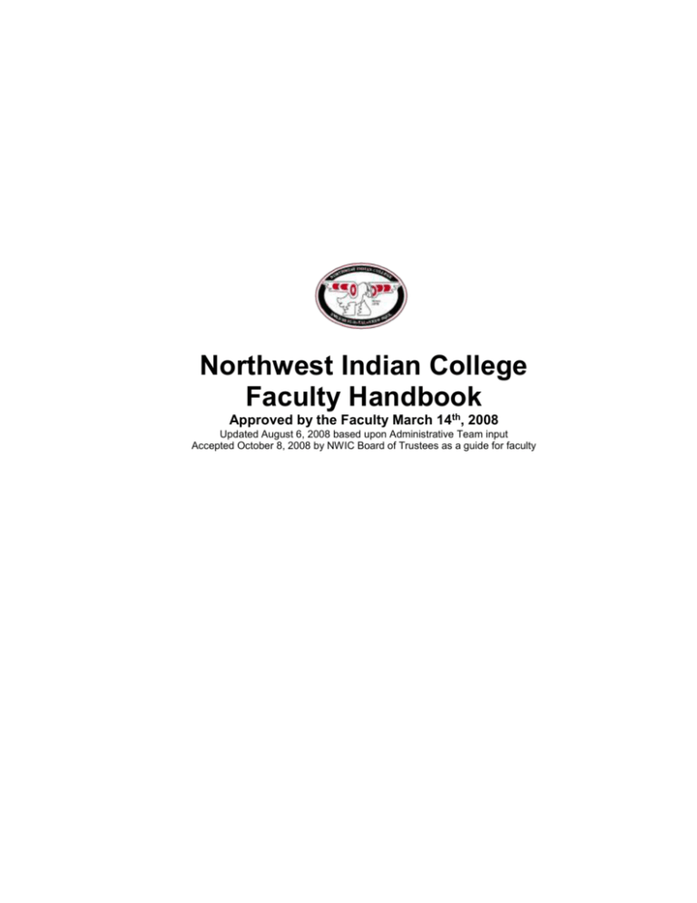 Faculty Handbook Northwest Indian College