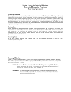 Contextual Education Practicum Learning Agreement
