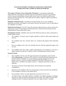 guidelines - League of Women Voters of Janesville