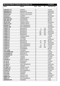 Moreland Waste Collection Area List (DOC 2Mb)