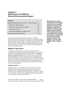 Chapter 2 Mechanisms for MSEs to Control Environmental