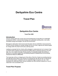 The Travel Plan - Derbyshire County Council
