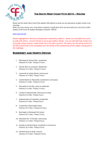 The South West Coast Path 2008 – Routes