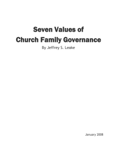 Value #1: Family vs - Allison Park Church