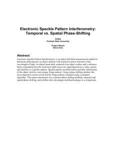 Electronic Speckle Pattern Interferometry:
