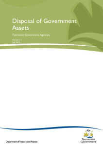 Disposal of Government Assets - Department of Treasury and Finance