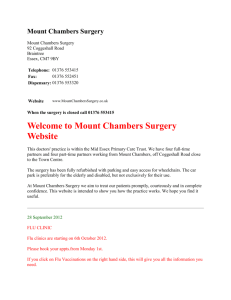 Mount Chambers Surgery Website