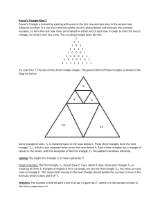 Pascal`s Triangle Mod 2