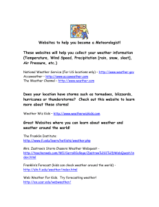Websites for Teaching Weather: