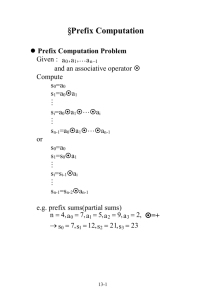 Prefix Computation