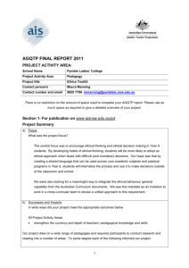 AGQTP Final Report - Association of Independent Schools of NSW