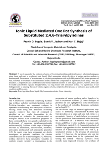 Ionic Liquid Mediated One Pot Synthesis of Substituted 2,4,6