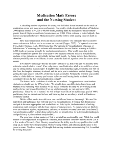 Medication Math Errors