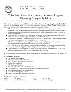 Tribal Solid Waste Education and Assistance Program