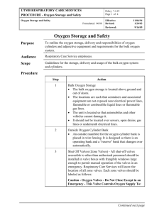 Oxygen Storage and Safety