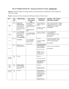 reading chart - tchr - Florida Conference of Seventh