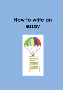 How to write an essay - Trinity College Dublin