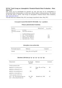 Data Sheet P27 - IUPAC Task Group on Atmospheric Chemical