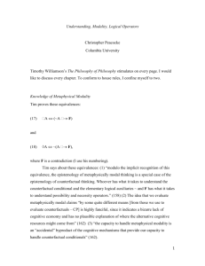 Understanding, Modality, Logical Operators