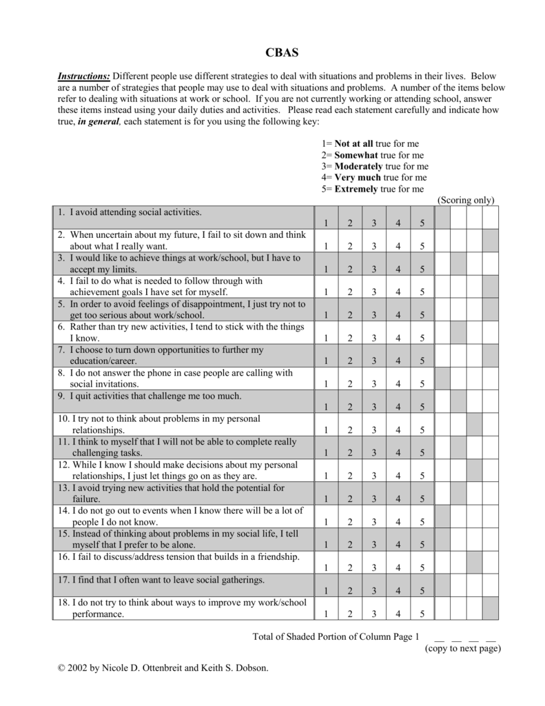 Cognitive Rating Scale