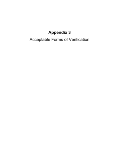 Exhibit 5-3: Acceptable Forms of Verification