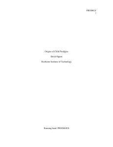 Psychology Paper - Rochester Institute of Technology