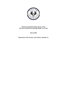 Final NCP Review Report of SA Motor Sport Act (Word, 332KB)