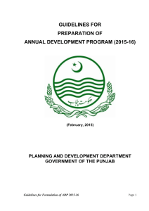 2015-16 - PLANNING & DEVELOPMENT DEPARTMENT, Government