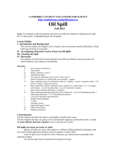 Oil Spill Lesson – After School - Student Organizations & Anchor Link
