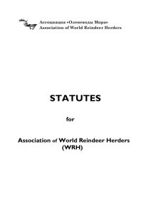 Statutes of WRH 2009