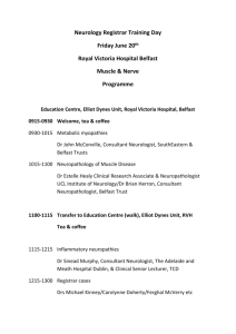 Neurology Registrar Training Day Friday June 20th Royal Victoria