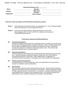GC Performance Appraisal Form with Goal Setting
