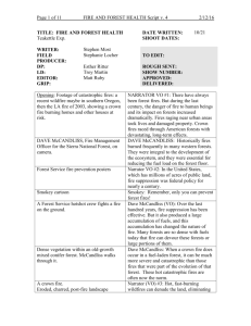 TITLE: FIRE AND FOREST HEALTH - Teakettle Ecosystem Experiment