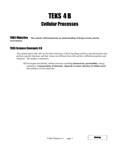 TEKS B. 4 B - Cellular Processes