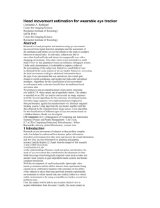 Head movement estimation for wearable eye tracker