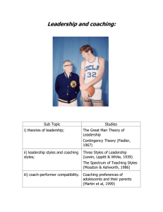 g) Leadership and coaching: