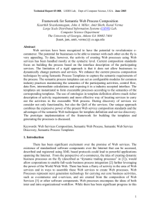 Framework for Semantic Web Process Composition