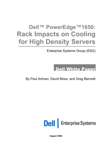 Rack Impacts on Cooling for High Density Servers