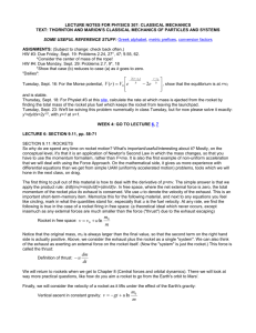 PHYS 307 LECTURE NOTES, Daniel W. Koon, St. Lawrence Univ.
