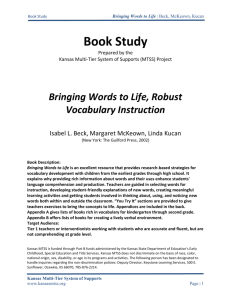 Chapter 4: Developing Vocabulary in the