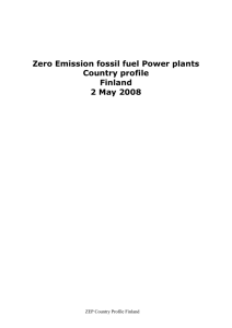 Zero emission fossil fuel power plants