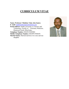 CURRICULUM VITAE Name: Professor/ Mukhtar Taha Abu