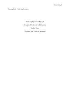 Conformity Concepts - Minnesota State University Moorhead