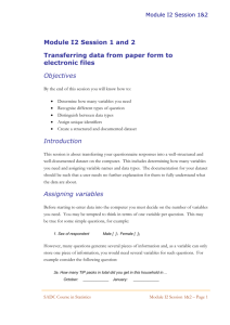 Transferring data from paper form to electronic files