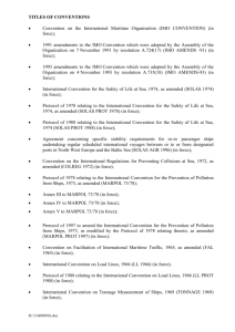 Comprehensive list of all IMO treaties